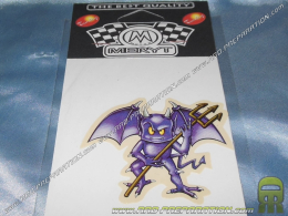 Sticker MERYT purple little devil with its fork 8 X 7cm