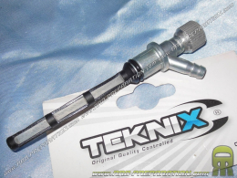 Gasoline tap of competition TEKNIX large volume Ø fixing 15mm for Ø9mm hose connection
