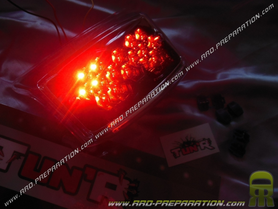 Rear light for booster rocket MBK spirit and YAMAHA bw' S after 2004 TUN' R DIODES BLACK with led