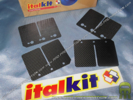 Lamelles de clapets compétition ITALKIT Carbone double V pour moto & karting 2 temps ROTAX, APRILIA RS... 125cc