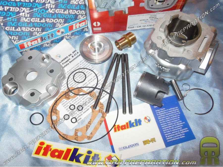 Kit 70cc alto motor Ø47,6mm ITALKIT Competición Racing aluminio DERBI euro 3