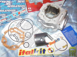 Kit cylindre / piston sans culasse 70cc Ø47.6mm ITALKIT Racing mono-segment aluminium DERBI euro 3