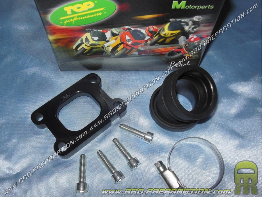 Pipe d'admission TPR orientable carburateur OKO 28 (fixation Ø34mm) mécaboite moteur DERBI et AM6