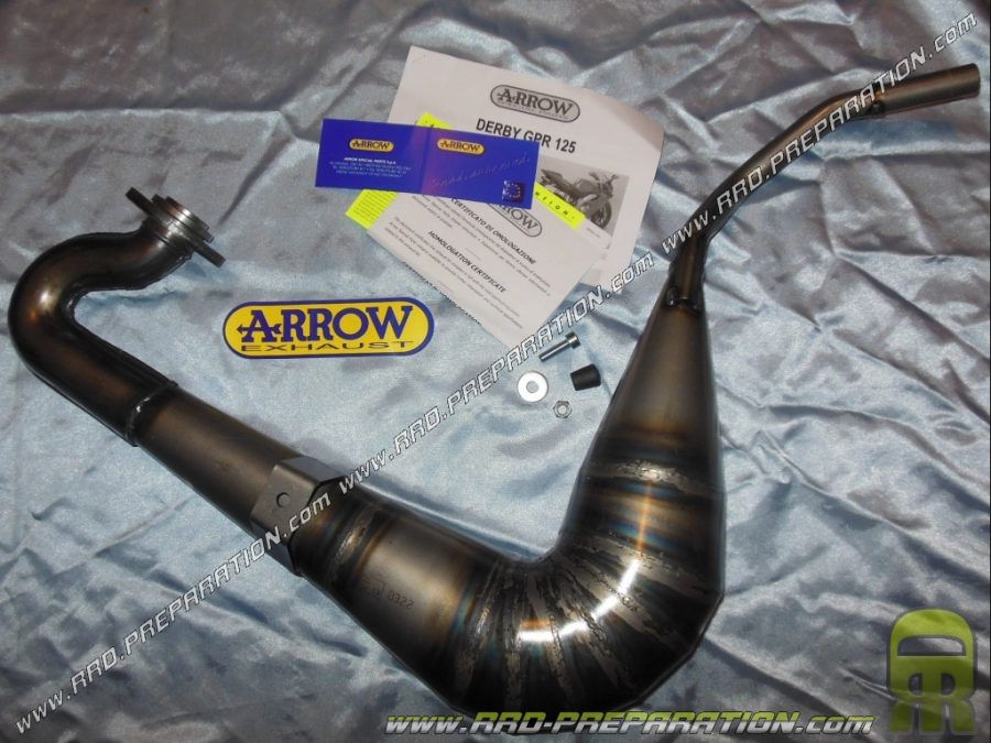 Cuerpo de escape simple ARROW RACING para DERBI GPR 125cc RACING & NUDE 2 tiempos 2004 a 2005