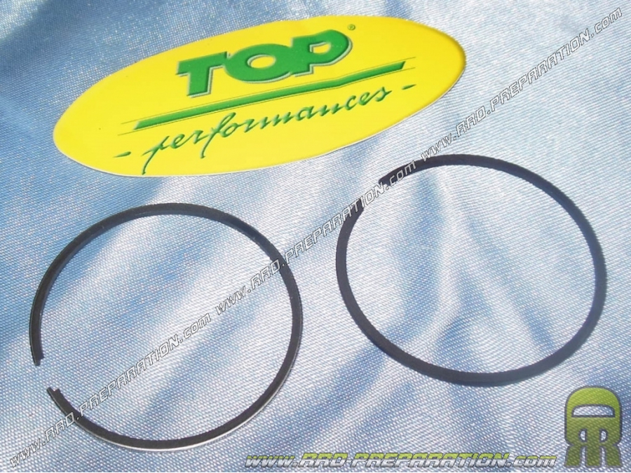 Jeu de 2 segments Ø40 / 40,5mm pour kit 50cc TOP PERFORMANCES fonte sur KEEWAY, CPI,...