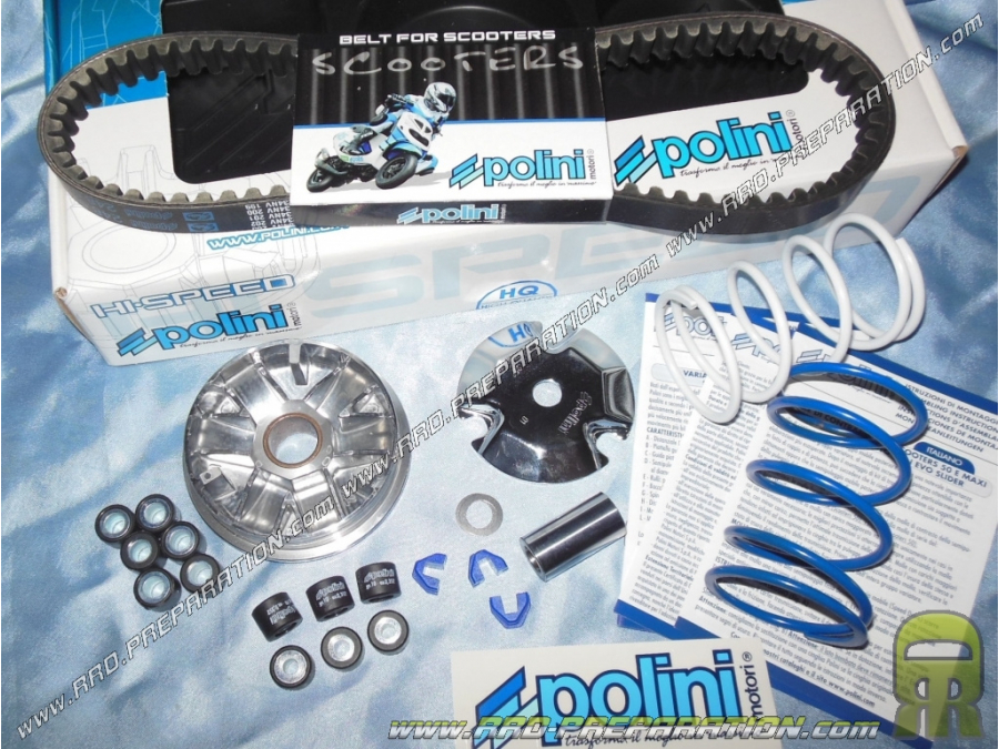 Pack variateur POLINI SPEED CONTROL (variateur, ressort de poussée, …) pour scooter Peugeot 50cc (buxy, speedfight,...)