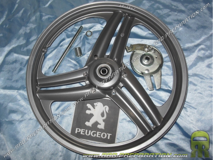 Rim wheel + rear drum, bearings, shaft ... Original Peugeot 103 SPX, RCX and FUN 6 propeller sticks 17 "GRIMECA