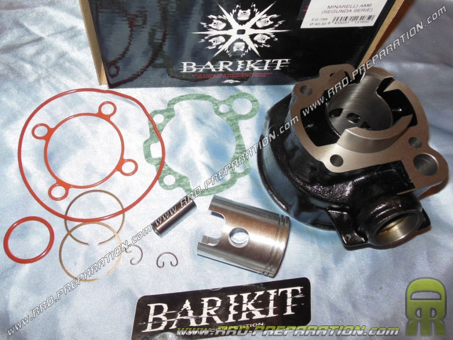 Cilindro / pistón 50cc sin culata Ø40,3mm BARIKIT fundición minarelli am6