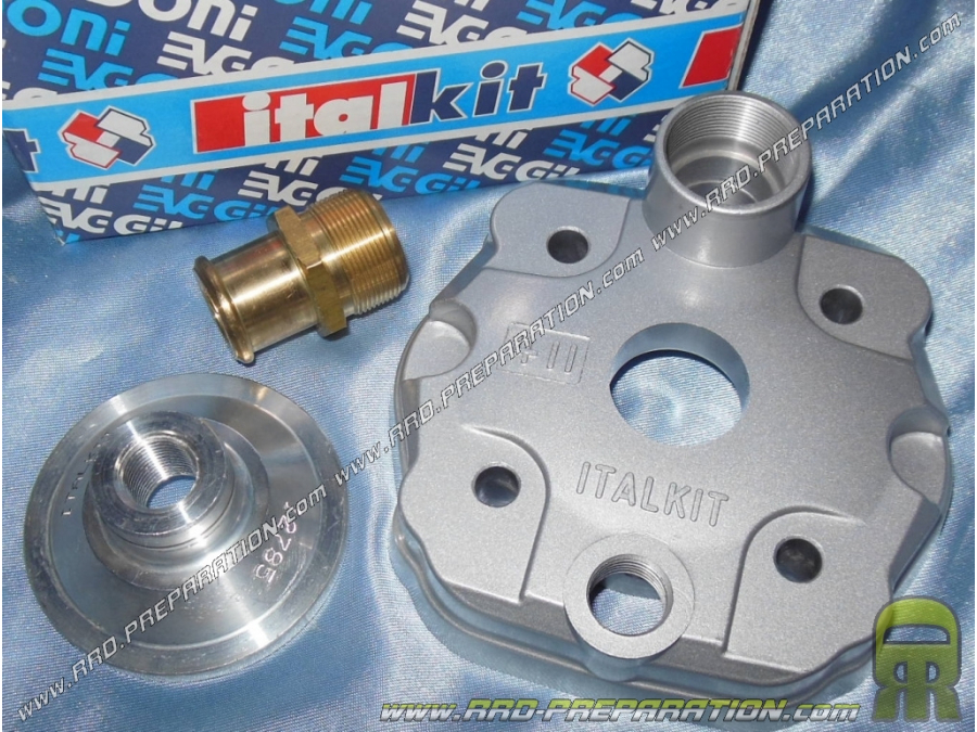 Culata completa Ø48mm para kit y pack 80cc ITALKIT Racing aluminio en DERBI euro 3
