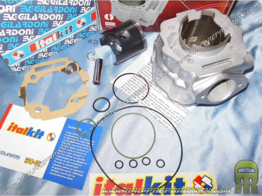 Cylinder - piston yokeless ITALKIT Racing aluminum 42mm 80cc Ø47,6mm special race DERBI euro 3