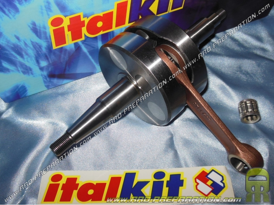 Crankshaft, connecting rod assembly ITALKIT Racing long 43mm stroke motorcycle 50cc Derbi GPR euro 1 & 2 with balancer