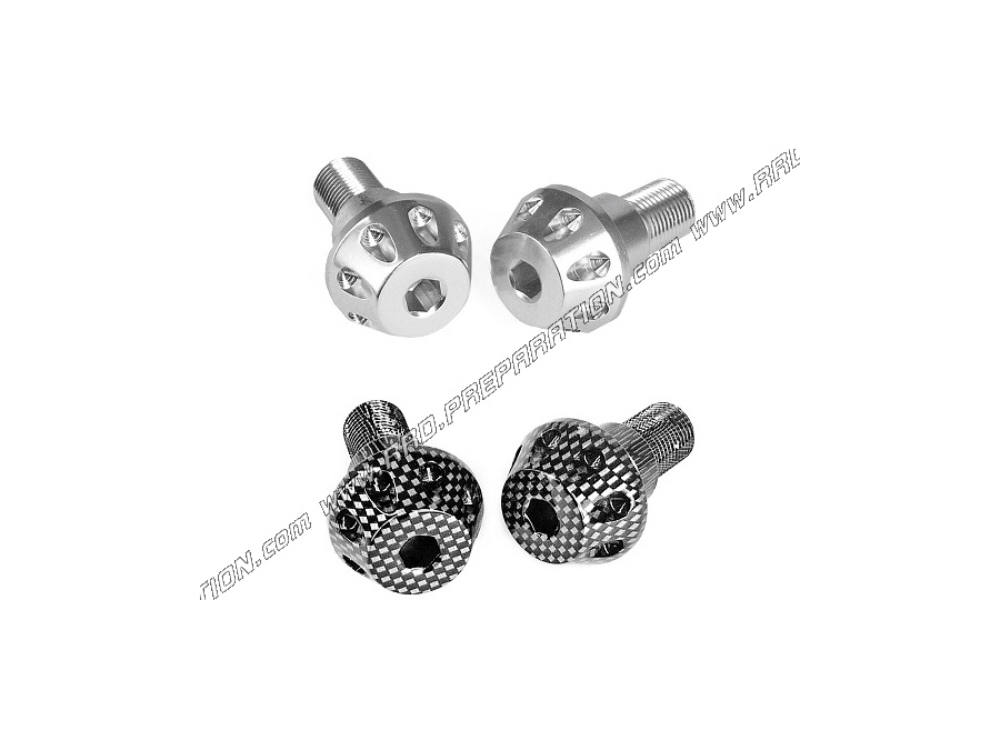 Pair of bar ends TNT TUNING CNC chromed aluminum or carbon YAMAHA TMAX 500