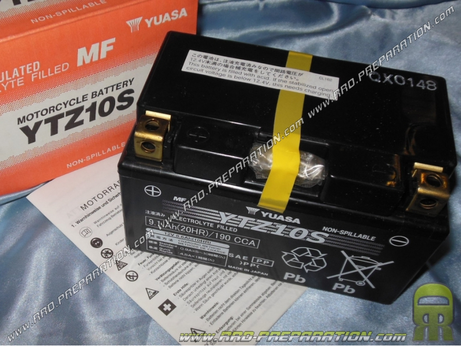Compatible avec Yamaha MT10 (RN451/RN458) 1000 2021 Batterie YTZ10S YUASA  12V / 8,6AH (ACTIVÉ SCELLÉ-SCELLÉ en Usine) Batterie d'origine pour Moto