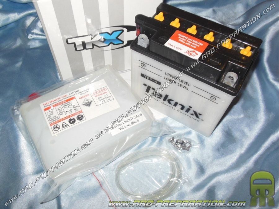 Battery TEKNIX YB7-A 12v (acid with maintenance) for motorcycle mécaboite, scooters ...