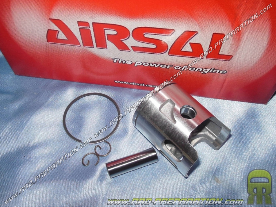 Pistón monosegmento Ø40mm para kit AIRSAL aluminio 50cc sobre scooter líquido horizontal Minarelli (nitro, aerox...)