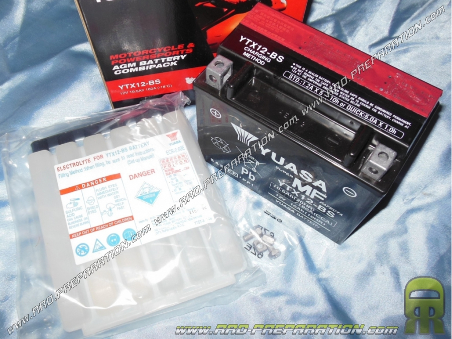 Batería YUASA YTX12-BS 12V 10Ah 180A, Batería para moto