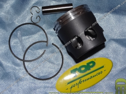 Piston bi segments TOP PERFORMANCES Ø47mm axe 10mm pour kit 70cc BLACK "TROPHY" sur scooter minarelli vertical