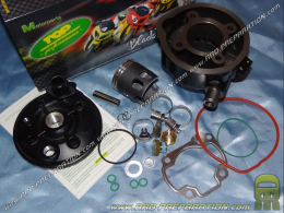 Kit 70cc Ø47mm TOP PERFORMANCES BLACK "TROPHY" fonte 8 transferts minarelli horizontal liquide (nitro, aerox, ...).