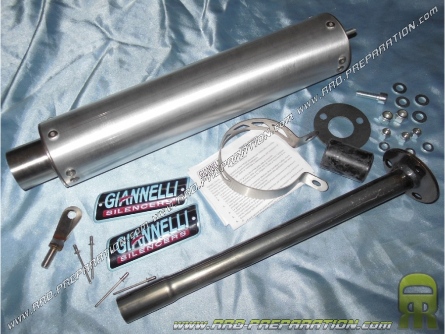 Silencieux seul d'échappement GIANNELLI aluminium ou carbone pour DERBI GPR 125cc RACING & NUDE 2 temps 2004 à 2005