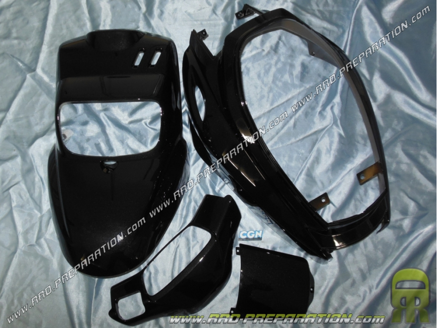 Kit 4 pièces de carénage CGN type origine pour Booster MBK, YAMAHA Bw's après 2004 blanc ou noir peint aux choix