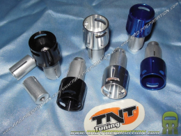 Par de puntas de manillar TNT TUNING HOLE Ø15 y 17mm negro mate, cromo o azul anodizado