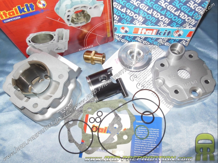 Kit 80cc haut moteur Ø47,6mm ITALKIT Racing aluminium spécial course 44,90mm DERBI euro 1 & 2