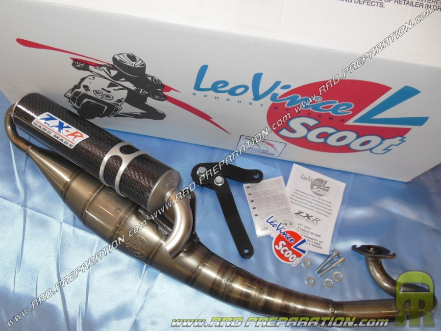 Exhaust LEOVINCE ZX-R for scooter Peugeot 50cc air ludix one, speedfight 3, new vivacity ...