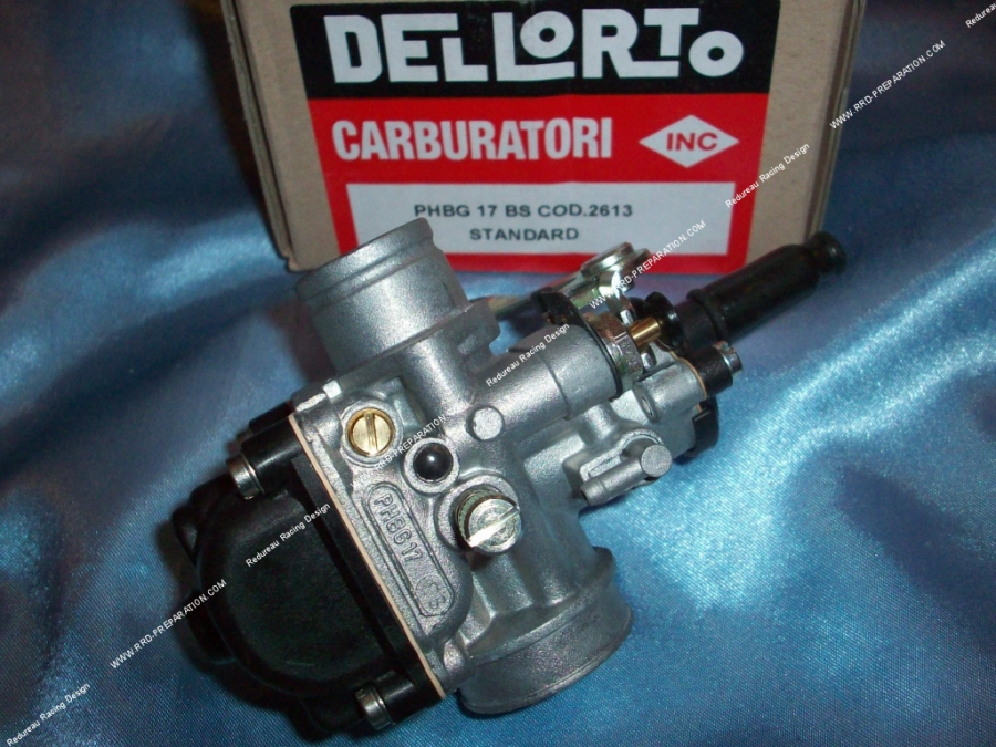 Carburador DELLORTO PHBG 17 BS flexible, posibilidad de lubricación separada, estrangulador de palanca modelo grande