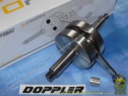Crankshaft, connecting rod assembly DOPPLER Sport race 39mm (Ø17mm + Ø20mm silks) for mécaboite minarelli am6 engine