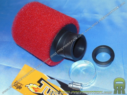 Air filter, red foam horn <span translate="no">TUN'R</span> double foam bent at 30° (carburetor fixing Ø Ø28mm to 35mm)