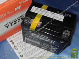 Batterie hautes performances YUASA YTZ7-S 12v 6A (gel sans entretien) pour moto, mécaboite, scooters...