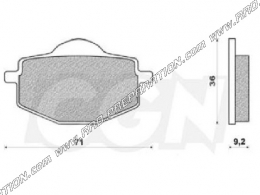 Pastillas de freno TEKNIX para scooter de 125cc y 50cc con caja YAMAHA Cygnus, MBK Flame, MBK X-power...