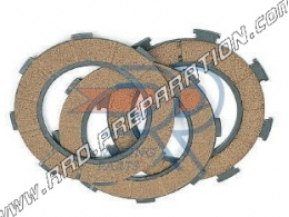 Set of 3 DR Racing reinforced clutch discs for scooter VESPA PX E 200cc...