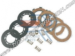 Set of 7 DR Racing reinforced clutch discs (discs, spacers, springs...) for scooter VESPA 125, 150cc PX...