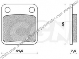 TEKNIX brake pads for scooter PEUGEOT Vivacity 3, Daelim, SACHS Madass, Chinese scooter...