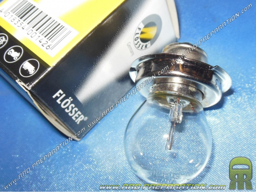 Bombilla faro P26S (SB2) FLOSSER luz delantera, lámpara halógena 12V 15w