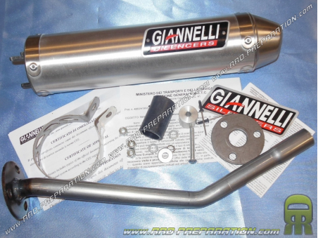 Silencer, cartridge for exhaust GIANNELLI Alu or Carbon with tube of