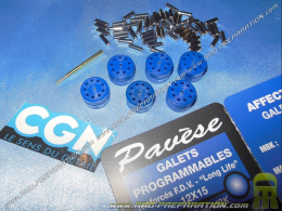 Kit de 6 galets, rouleaux PAVESE by CGN en Ø15X12mm avec aiguilles, programmable aux choix