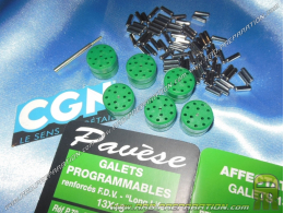 Kit de 6 galets, rouleaux PAVESE by CGN en Ø16X13mm avec aiguilles, programmable aux choix