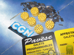 Kit de 6 galets, rouleaux PAVESE by CGN en Ø19X15mm avec aiguilles, programmable aux choix