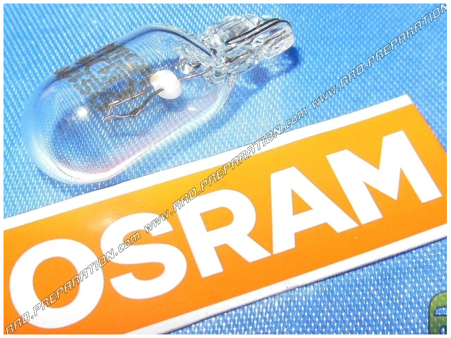 Bombilla de luz nocturna OSRAM T10 medidor, código, lámpara de luz de placa 12V 5W