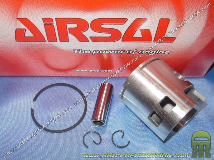Piston mono-segment AIRSAL Ø45mm pour kit aluminium sur YAMAHA RD, DT, TY, MX, MBK ZX...