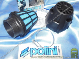 Filtre à air, cornet mousse POLINI NEW noir avec cache droit (Ø de fixation carburateur Ø32/37 et 46mm)