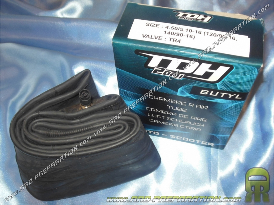 TDH 2day inner tube width 5.50 to 5.10 16 inches straight valve with nuts (120/90-16 or 140/90-16)
