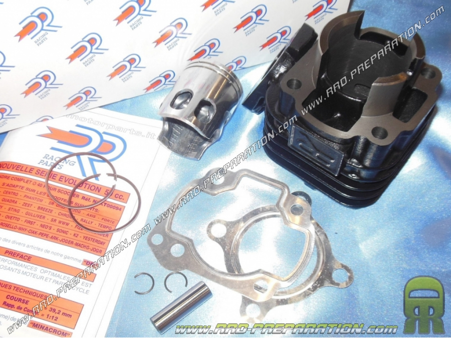 Kit without cylinder head 50cc Ø40mm DR. Racing cast iron (axis of 10mm) minarelli horizontal air (ovetto, neos,…)