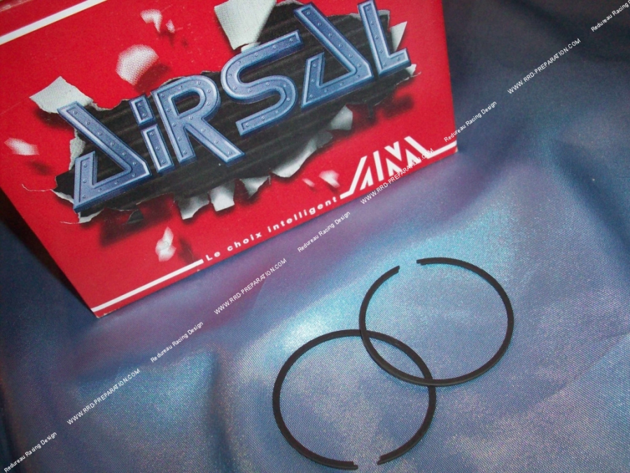 Jeu de 2 segments AIRSAL Ø47mm X 1,5mm pour kit 75cc aluminium pour MBK 51 / motobecane av10