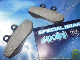 Plaquettes de frein POLINI avant pour scooter 125cc et 50cc, 125cc à boite MBK Flame x, DERBI Gpr, DERBI Senda Drd...