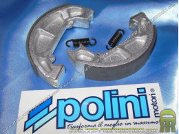 Zapatas freno trasero POLINI Ø100mm en scooter GILERA TYPHOON, STORM, PIAGGIO FREE, QUARTZ, ZIP...