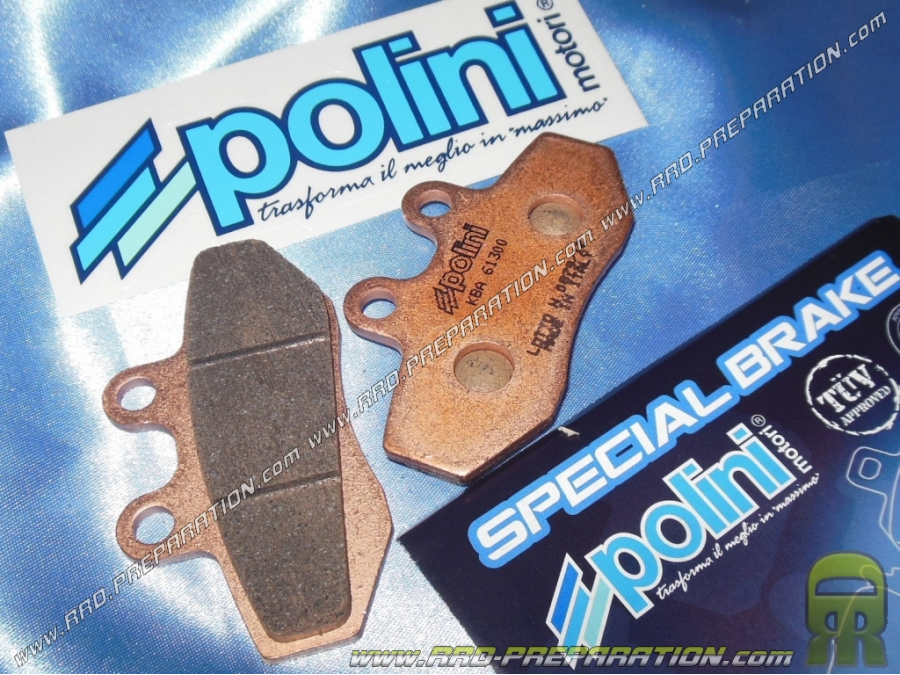POLINI Evolution brake pads front / rear 125cc DERBI PREDATOR, CAGIVA ELEFANT motorcycle and 50cc with DERBI GPR box,....