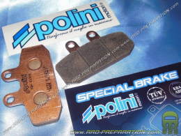 Plaquettes de frein POLINI Evolution avant / arrière scooter APRILIA SCARABEO, moto GILERA DAKOTA et 50cc MOTORHISPANIA RX...